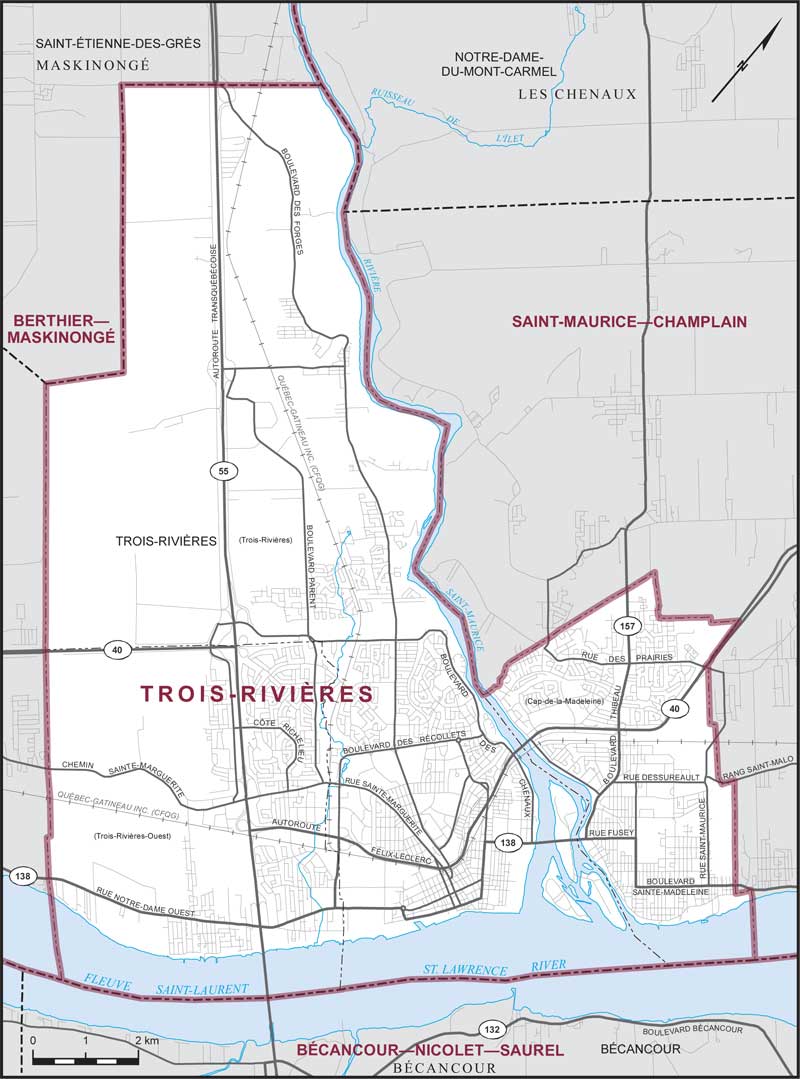 Carte – Trois-Rivières, Qubec