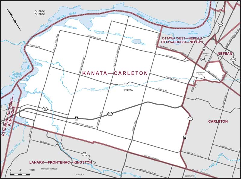 Carte – Kanata–Carleton, Ontario