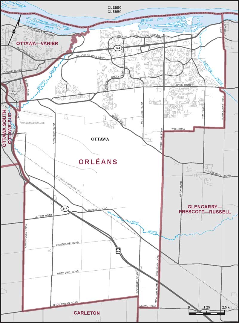 Map – Orléans, Ontario