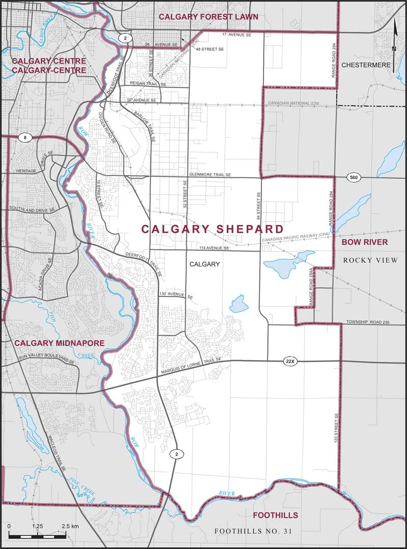 Map – Calgary Shepard, Alberta