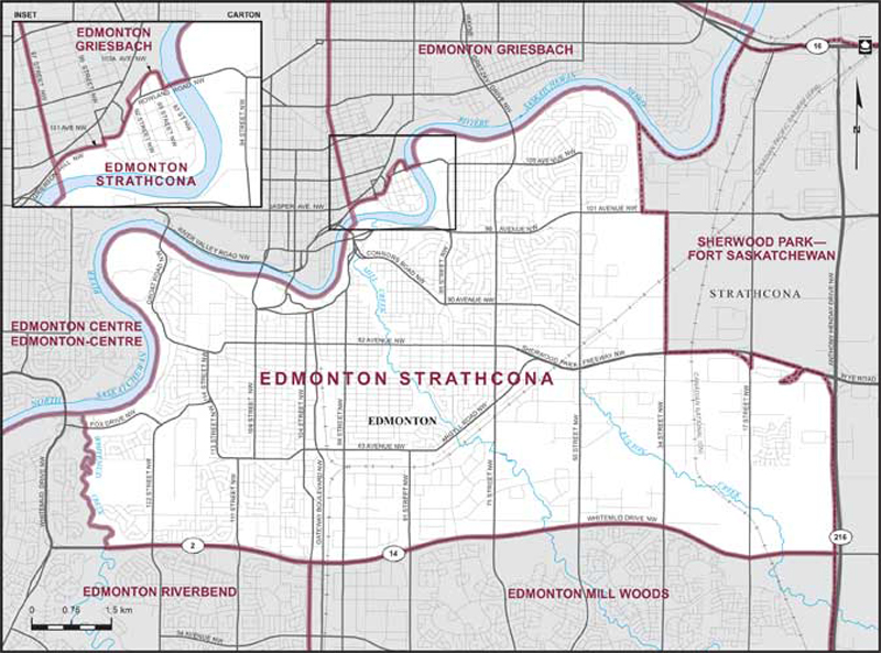 Carte – Edmonton Strathcona, Alberta