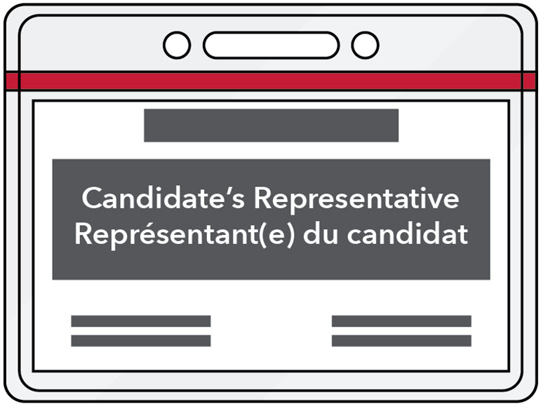 Insigne des représentants des candidats