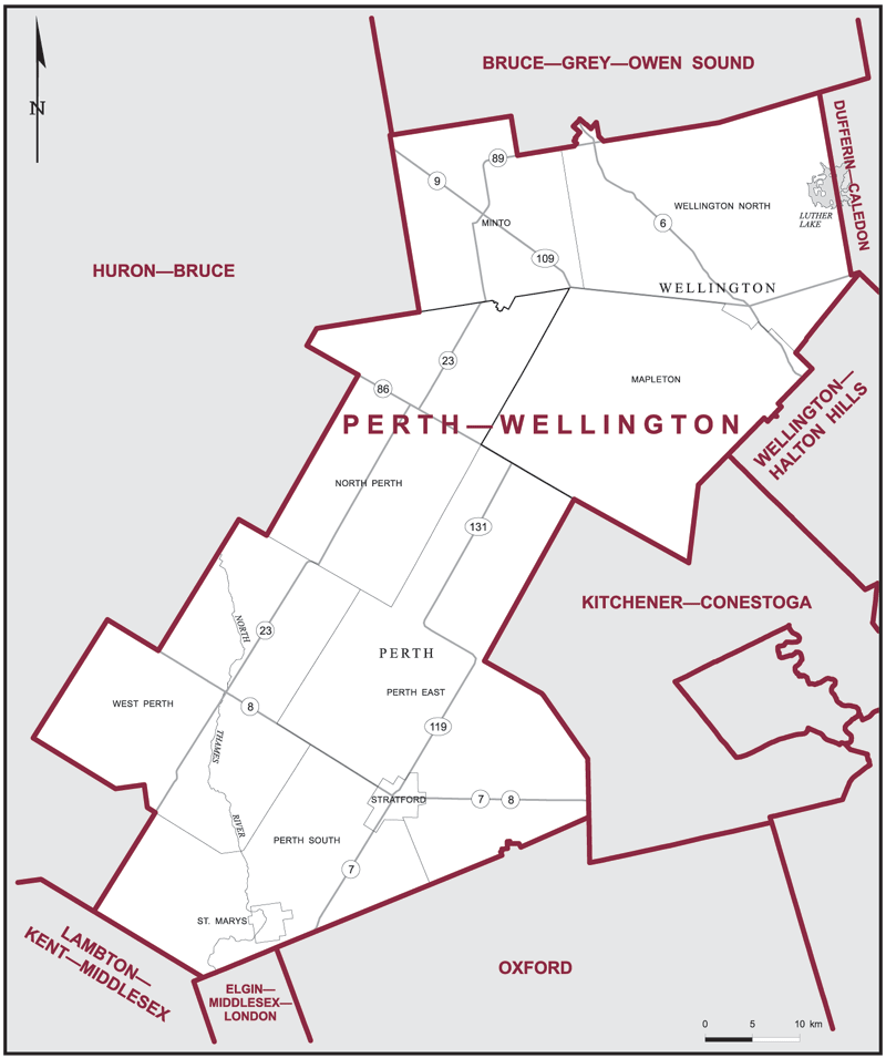 Perth County Ontario Map Perth–Wellington | Maps Corner | Elections Canada Online