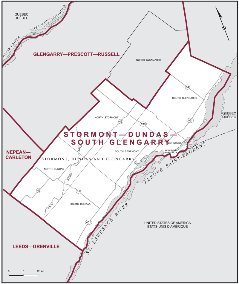 Map Of Glengarry County Ontario Stormont–Dundas–South Glengarry | Maps Corner | Elections Canada Online