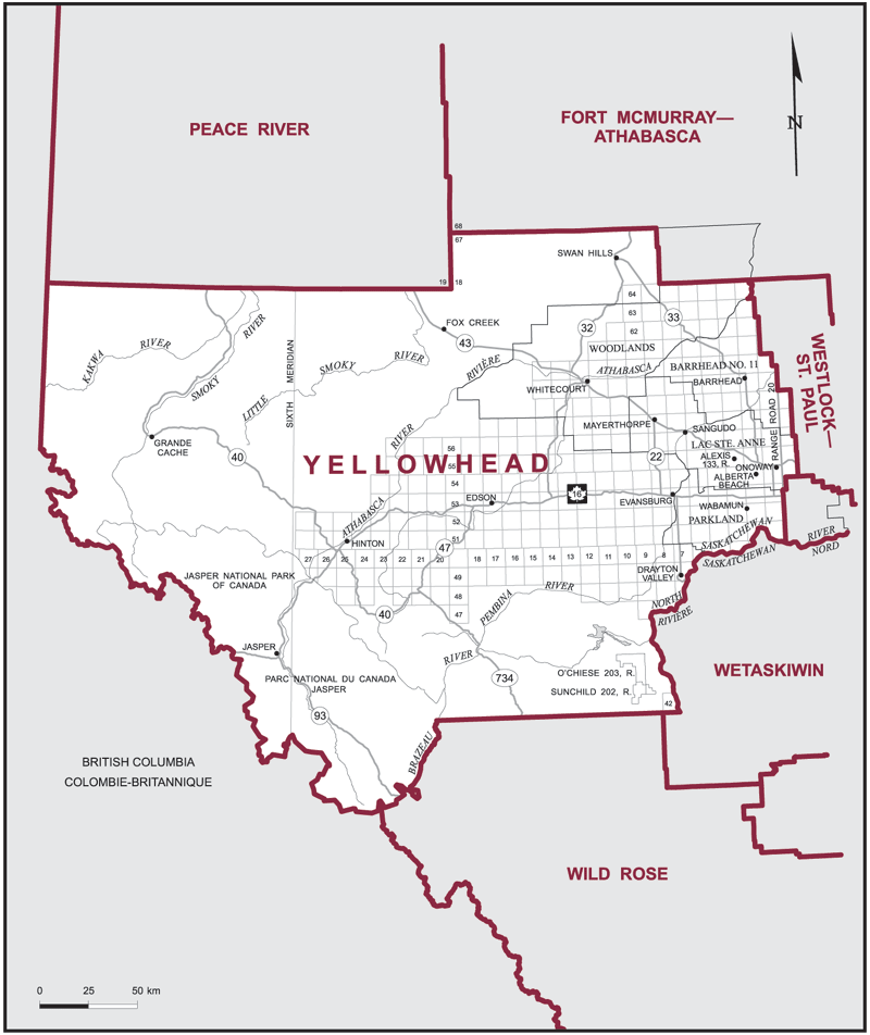 Map of Yellowhead