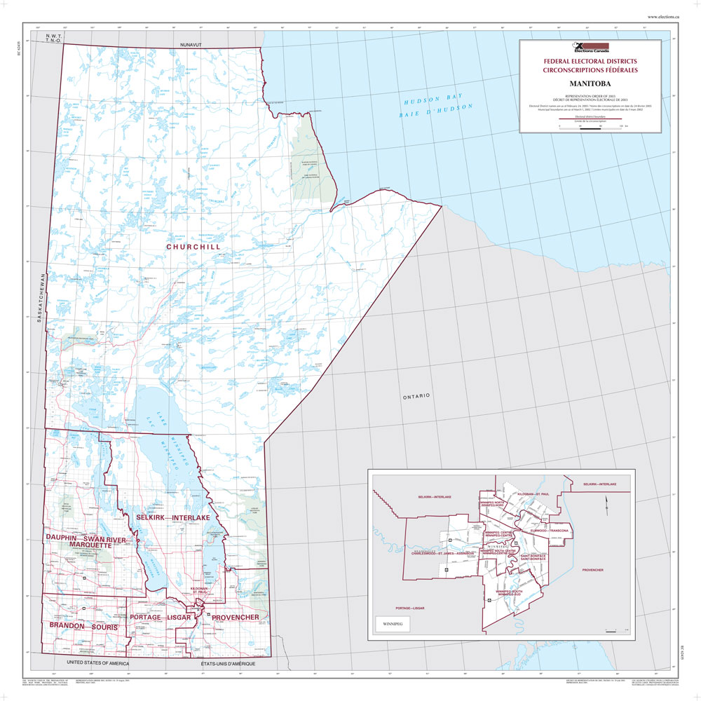 Carte du Manitoba