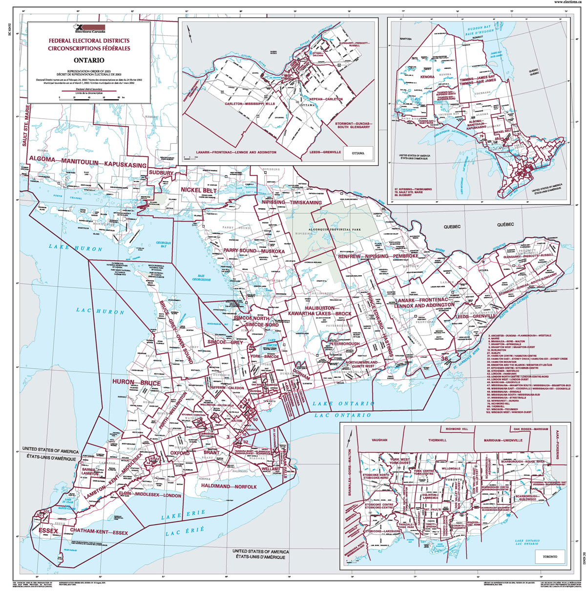 Carte de l'Ontario