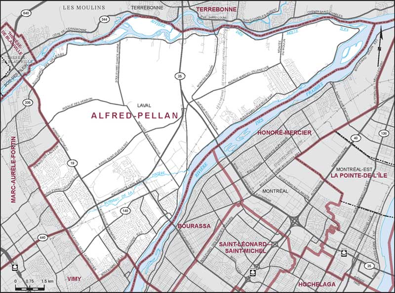 Map – Alfred-Pellan, Quebec