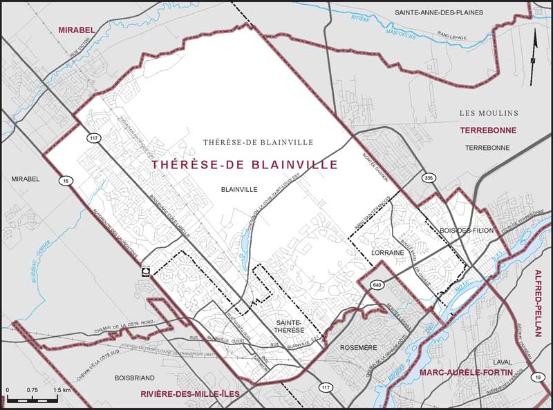 Map – Thérèse-De Blainville, Quebec