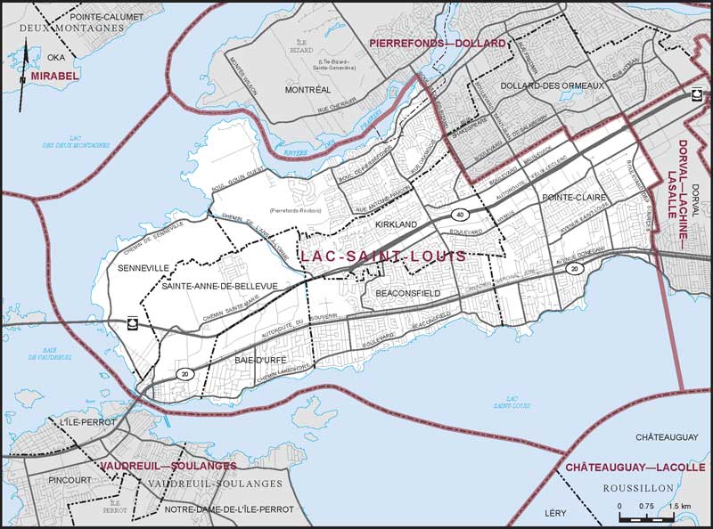 Map – Lac-Saint-Louis, Quebec
