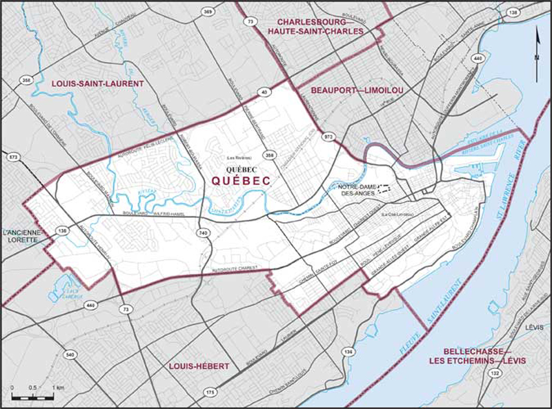 Map – Québec, Quebec