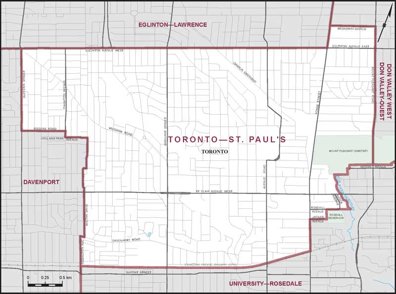 Carte – Toronto–St. Paul's, Ontario