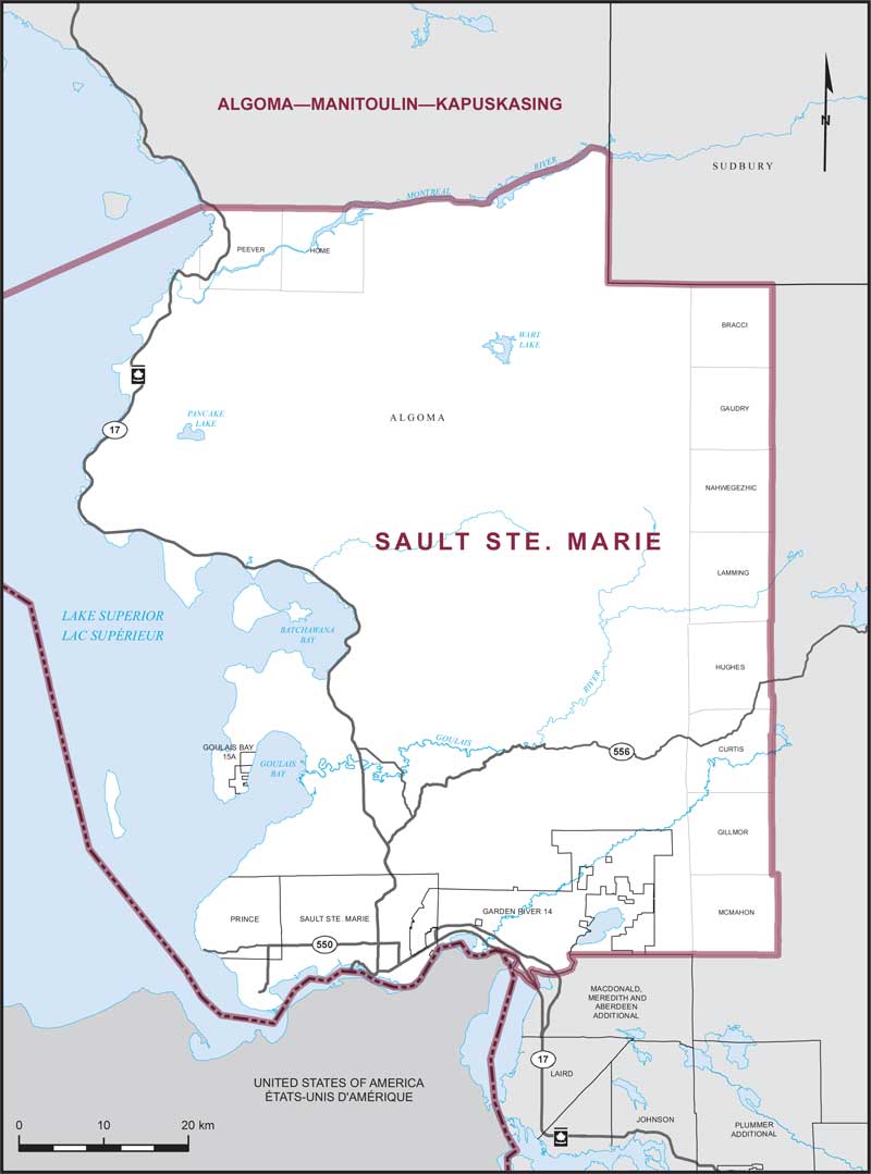 Carte – Sault Ste. Marie, Ontario