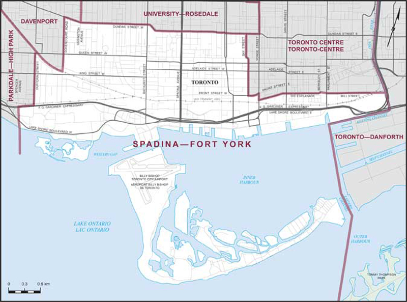 Carte – Spadina–Fort York, Ontario