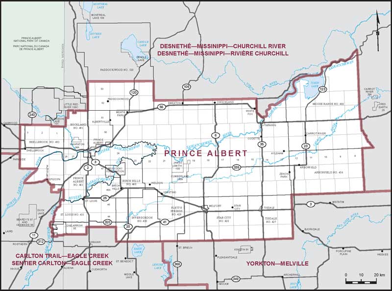 Map – Prince Albert , Saskatchewan