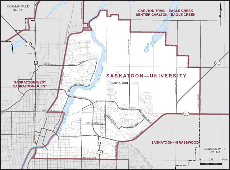 Carte – Saskatoon–University, Saskatchewan