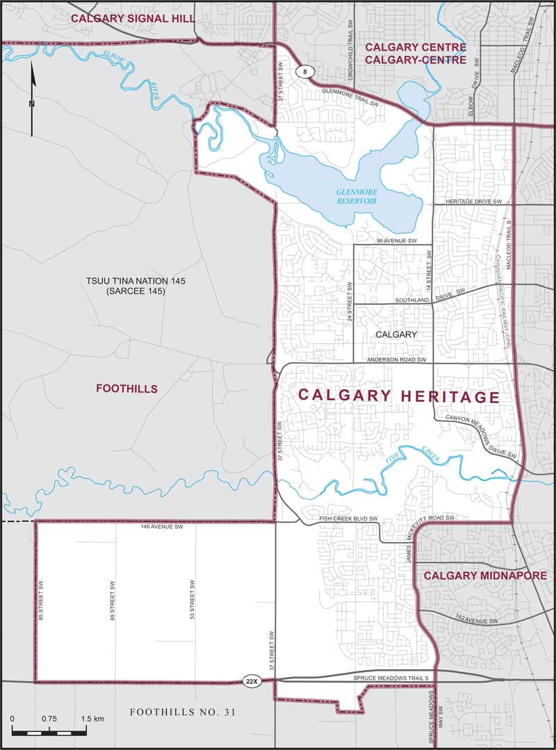 Carte – Calgary Heritage, Alberta