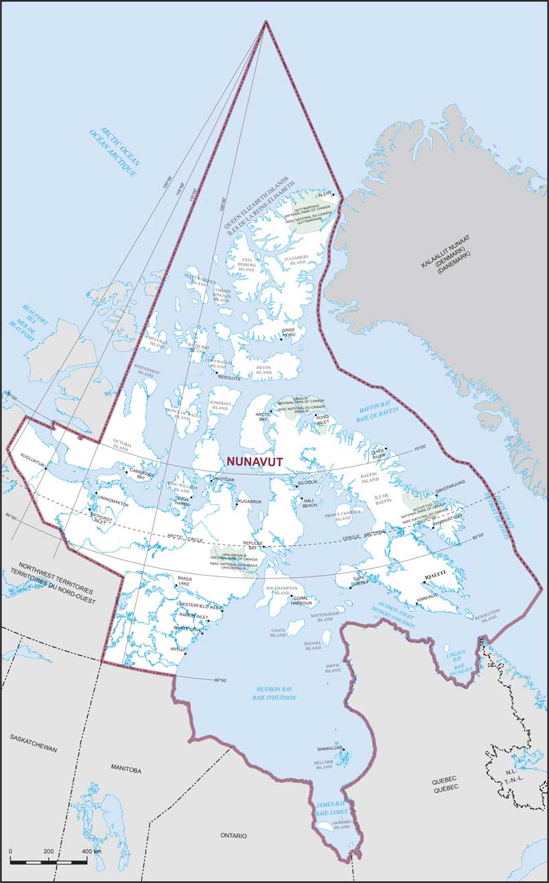 Map – Nunavut, Nunavut