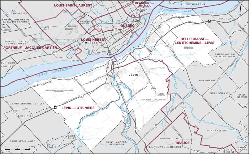 Map – City of Lévis, Quebec