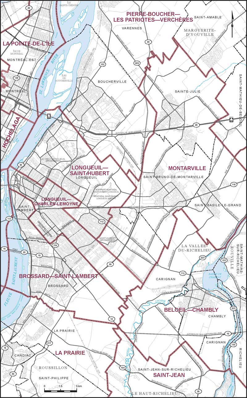 Map – City of Longueuil and Vicinity, Quebec