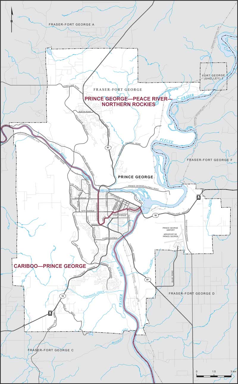Prince George City Map City Of Prince George | Maps Corner | Elections Canada Online