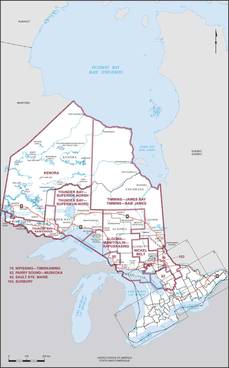 Carte de l'Ontario