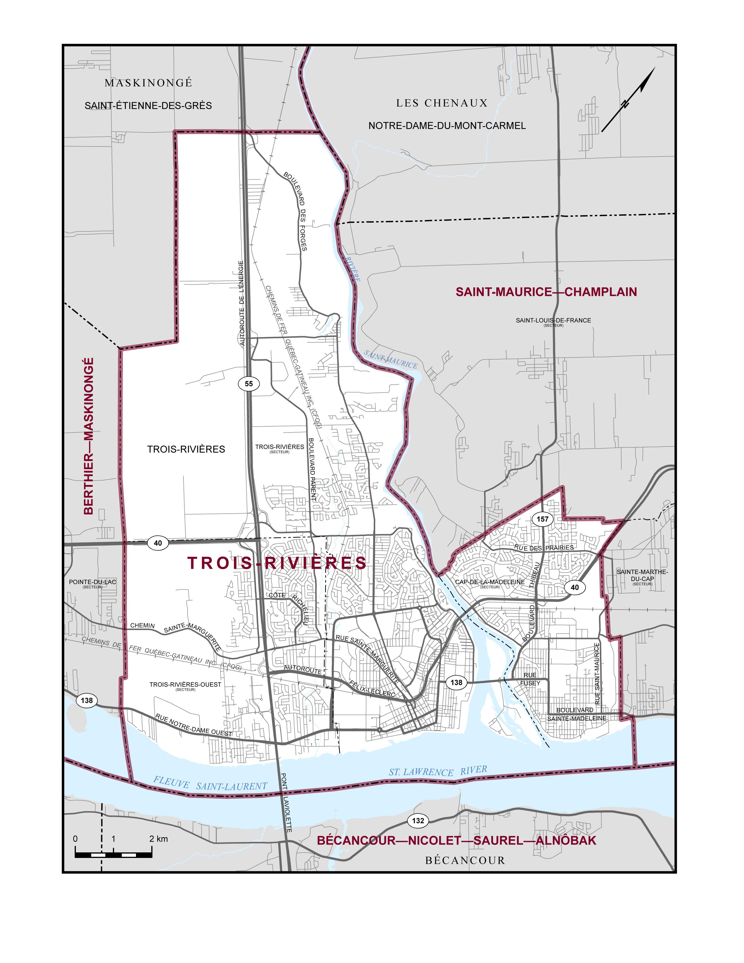 Trois-Rivières | Maps and Boundary Descriptions – 2023 Representation ...