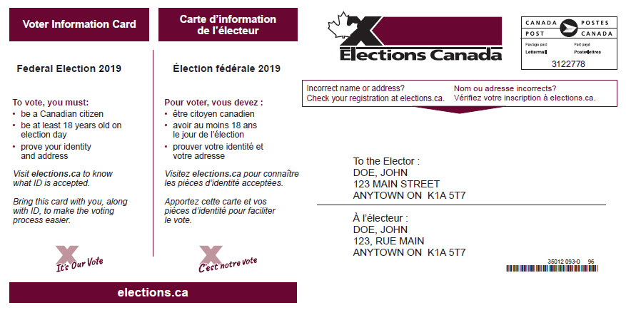 Carte d'information de l'électeur