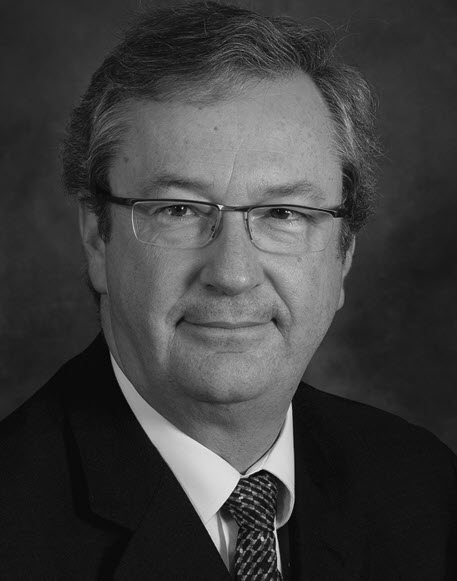 Black-and-white head-shot portrait of Chief Electoral Officer Marc Mayrand