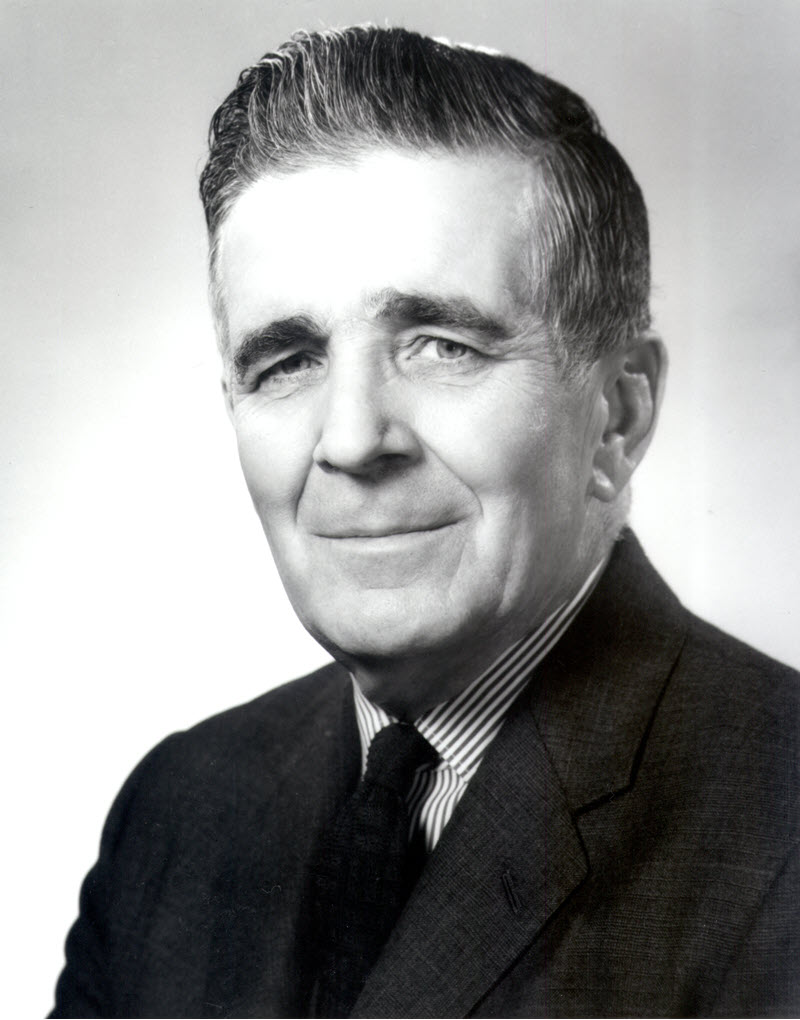 Black-and-white head-shot portrait of Chief Electoral Officer Nelson Jules Castonguay
