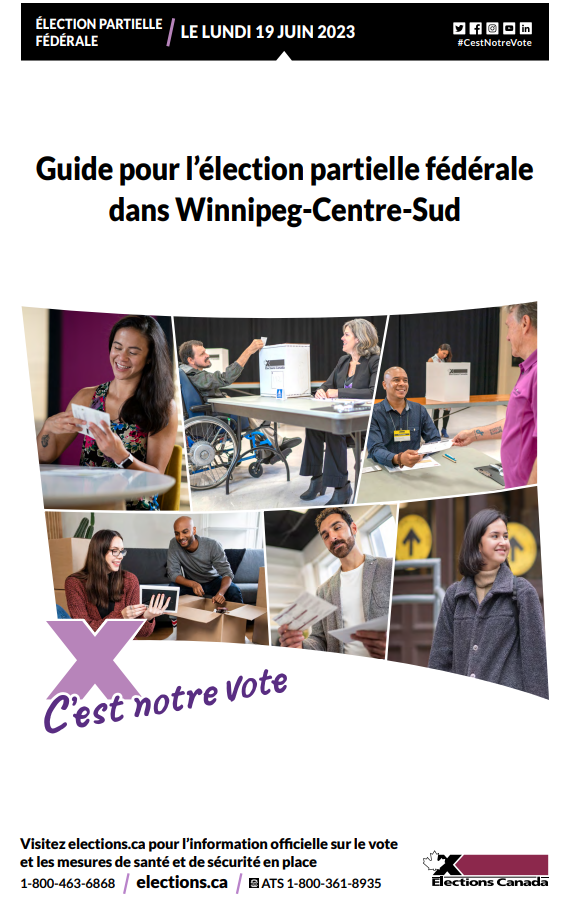 Guide pour l'élection partielle fédérale dans Winnipeg-Centre-Sud - brochure
