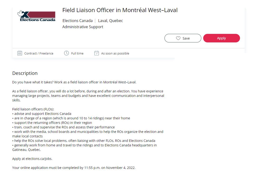 Field liaison officer recruitment