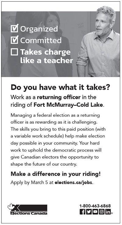 Print ad - Returning officer recruitment