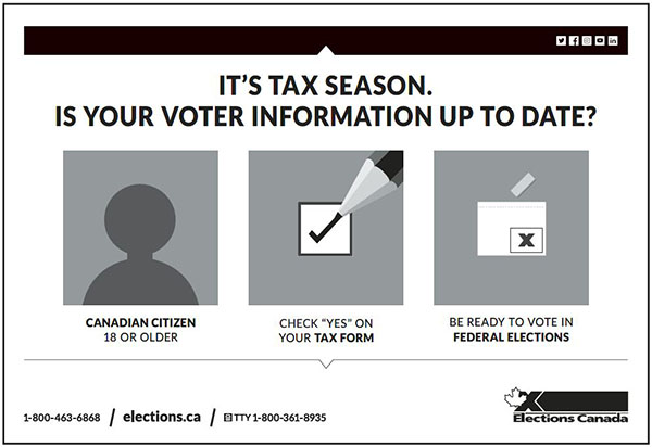 Print ad - Tax season / voter registration 2021