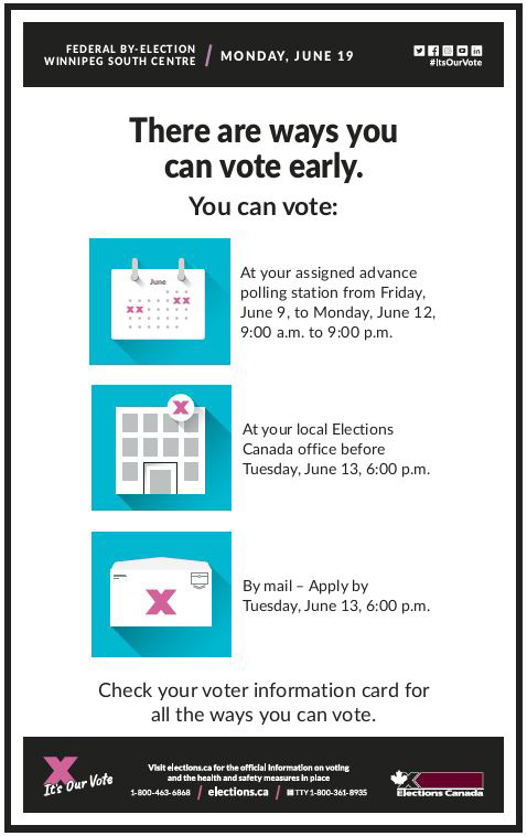 Print ad - By-election (Early Voting Options)