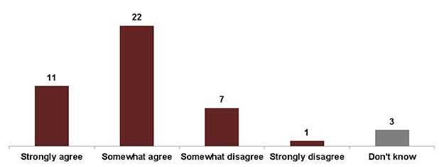 Figure 16. Level of agreement that groups found the electoral process easy to use