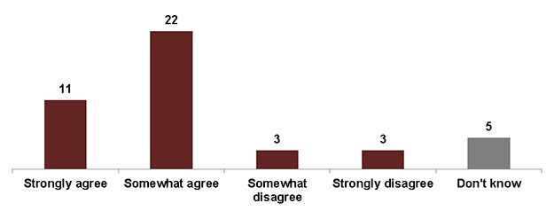 Figure 17. Level of agreement that groups felt welcome when engaging with the electoral process