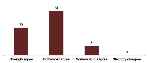 Figure 4. Level of agreement that group(s) knew where to go for information on the electoral process