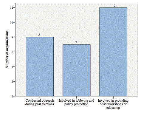 Figure 4: Organizational activities outside of the 2010 Toronto municipal election