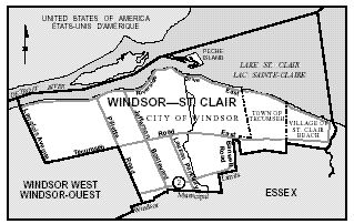 Figure 4 ? Area map of Windsor?St. Clair, Ontario