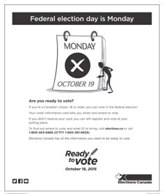 Print ad for Phase 4 – Election day. 