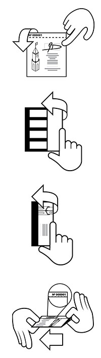 Figure 2: Series of four images showing how to fold the ballot